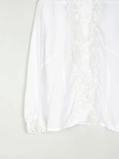 Cream Vintage Romantic Blouse S/M