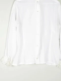 Cream Vintage Romantic Blouse S/M