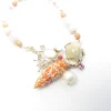 Designer Phillipe Ferrandis Shell & Semi Precious Stones Necklace