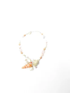 Designer Phillipe Ferrandis Shell & Semi Precious Stones Necklace