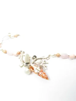 Designer Phillipe Ferrandis Shell & Semi Precious Stones Necklace