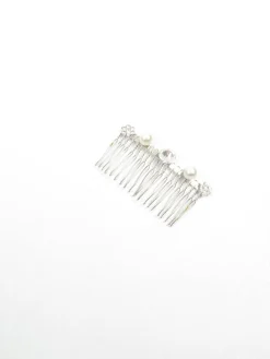 Diamanté /Pearl & Silver Hair Comb