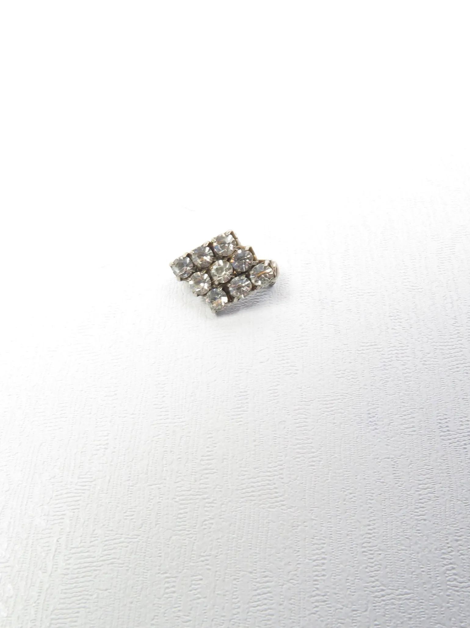 Diamanté Silver Coloured Small Brooch