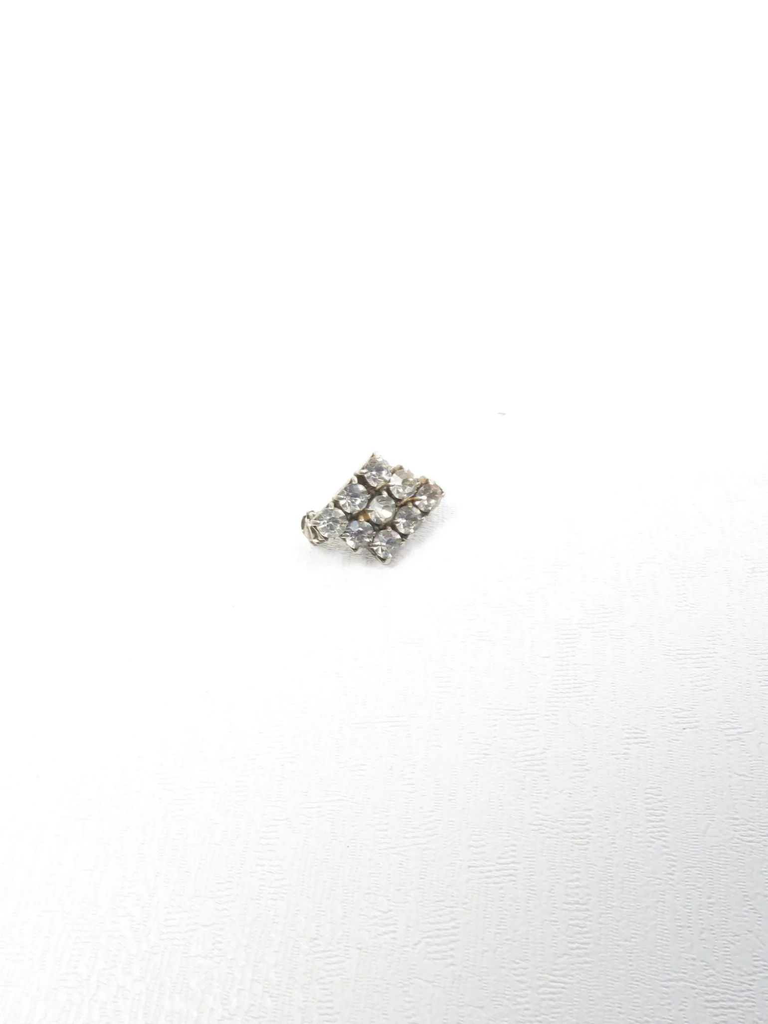 Diamanté Silver Coloured Small Brooch