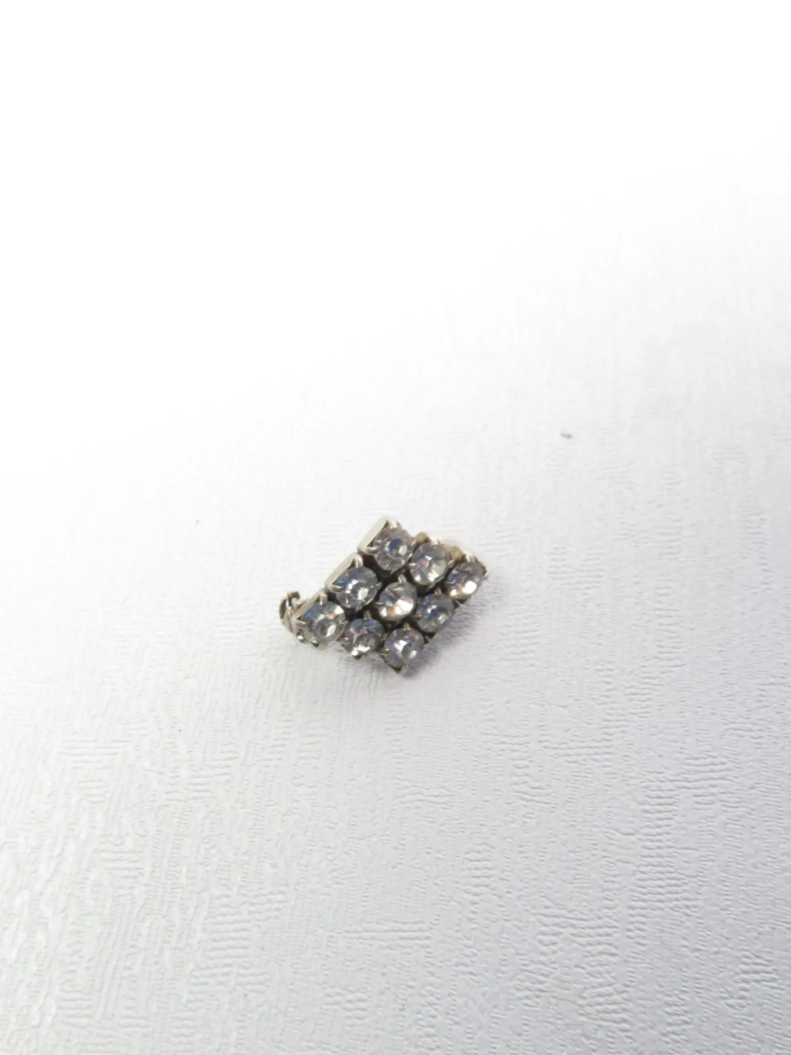 Diamanté Silver Coloured Small Brooch