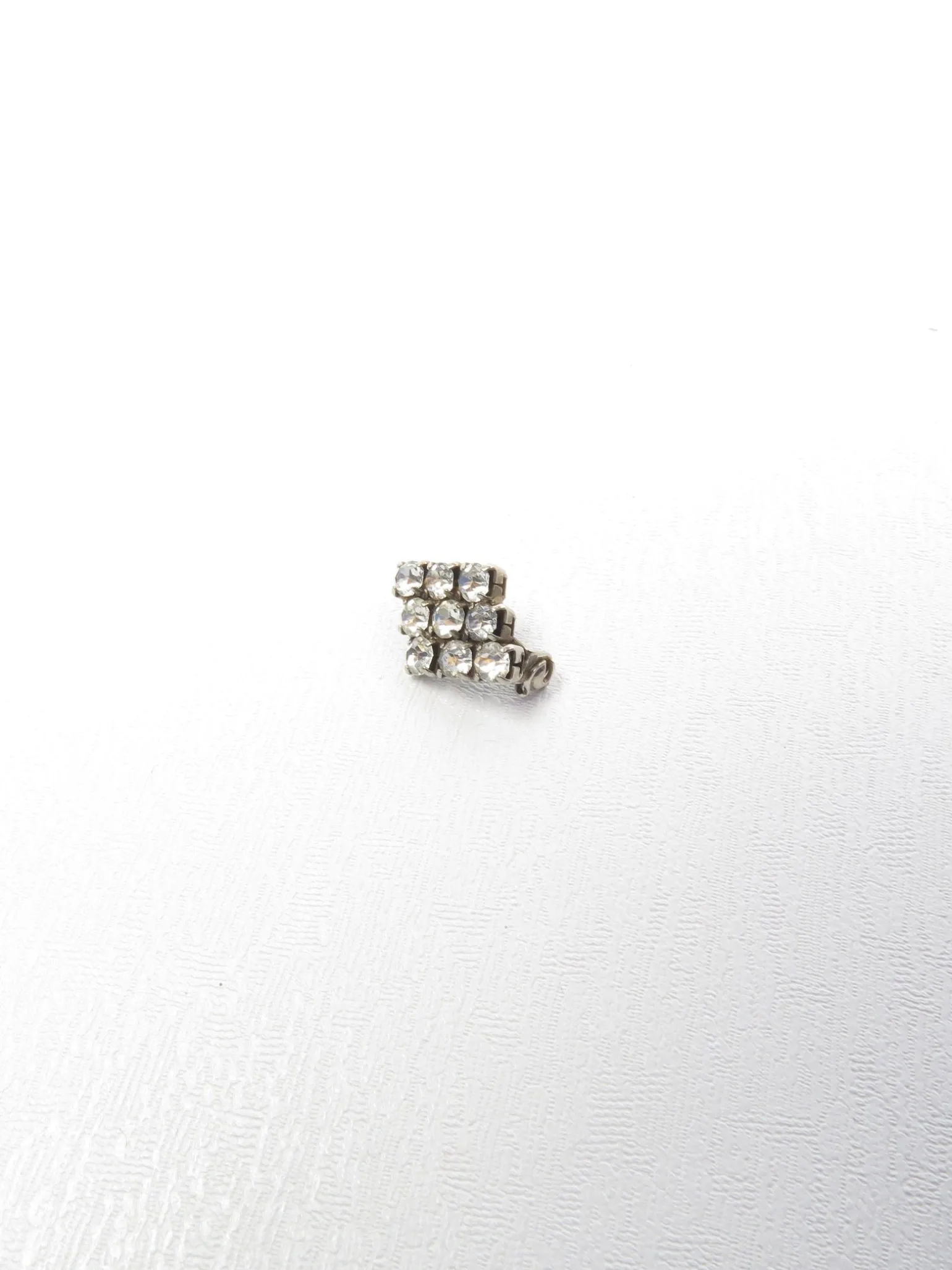Diamanté Silver Coloured Small Brooch