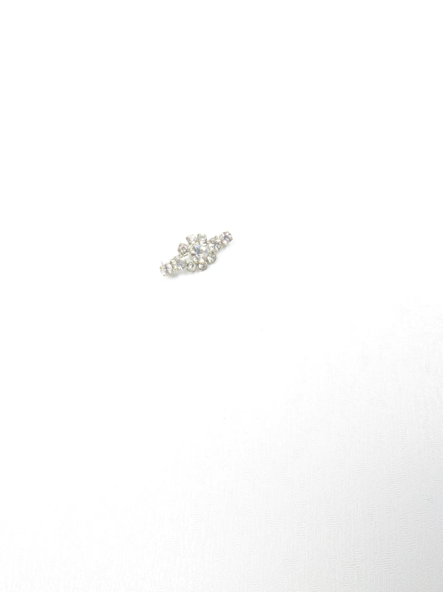 Diamanté Silver Coloured Small Brooch