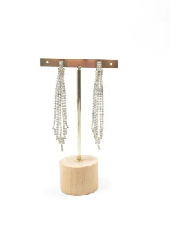 Diamanté Statement Long Earrings New