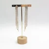 Diamante & Gold Metal Long Earrings New