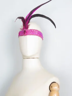 Flapper 1920s Style Feather & Sequin Headpiece Headband