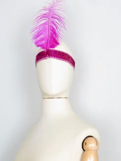 Flapper 1920s Style Feather & Sequin Headpiece Headband