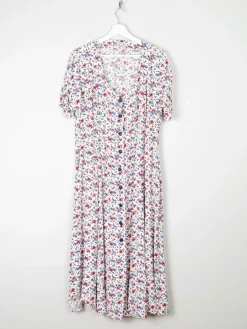 Floral Vintage Midi Button Down Tea Dress M/L