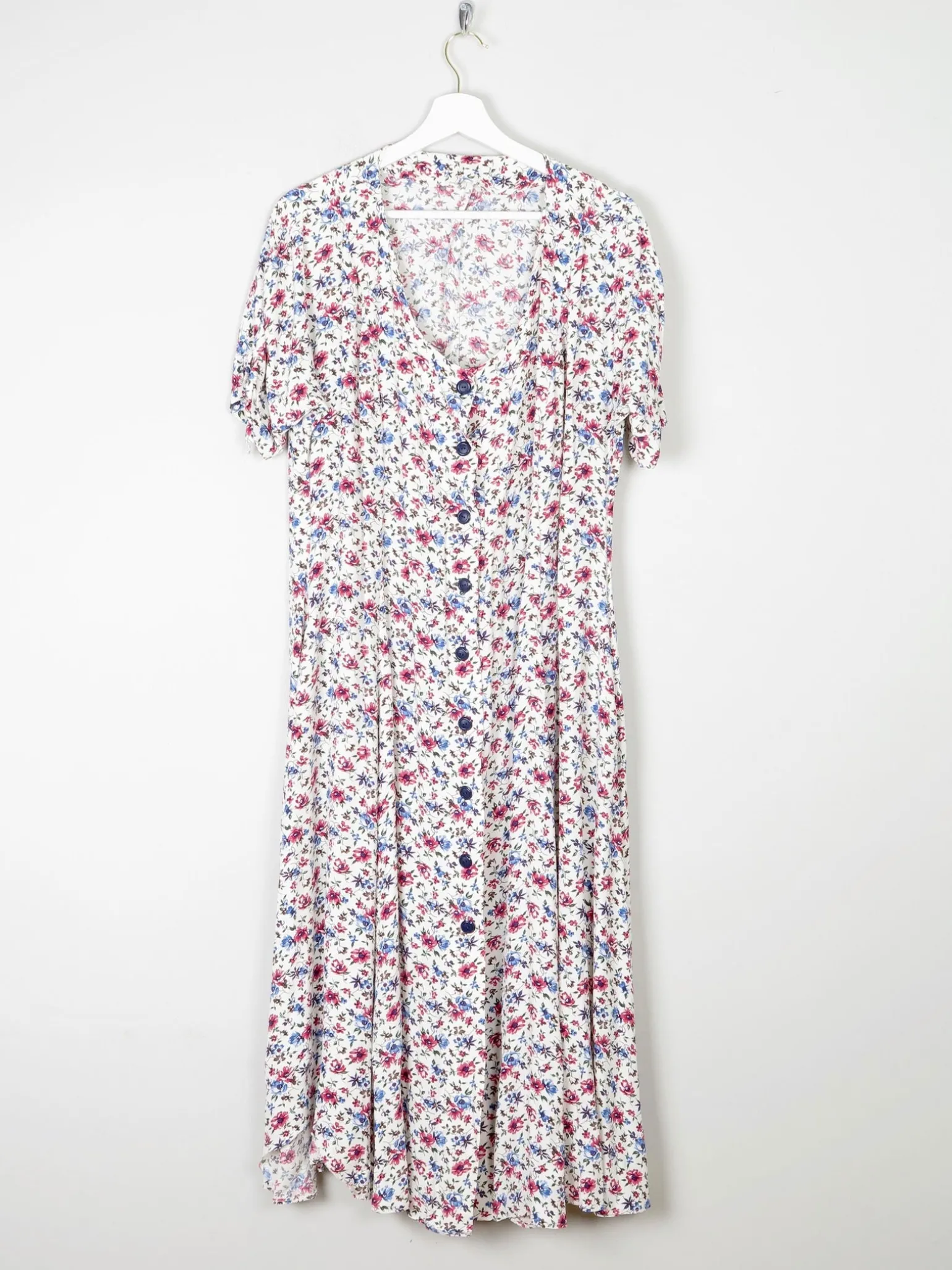 Floral Vintage Midi Button Down Tea Dress M/L