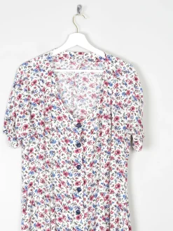 Floral Vintage Midi Button Down Tea Dress M/L