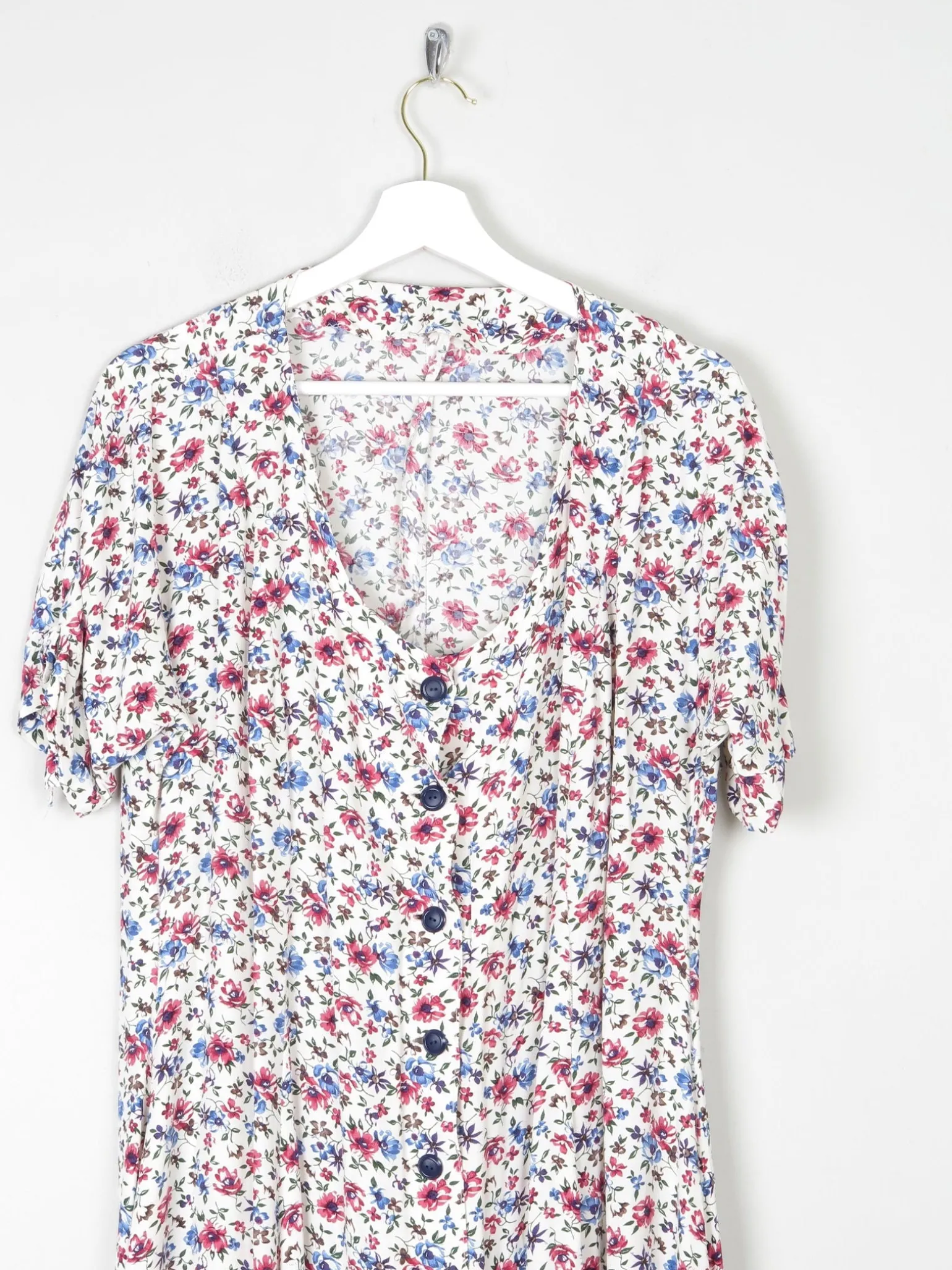 Floral Vintage Midi Button Down Tea Dress M/L