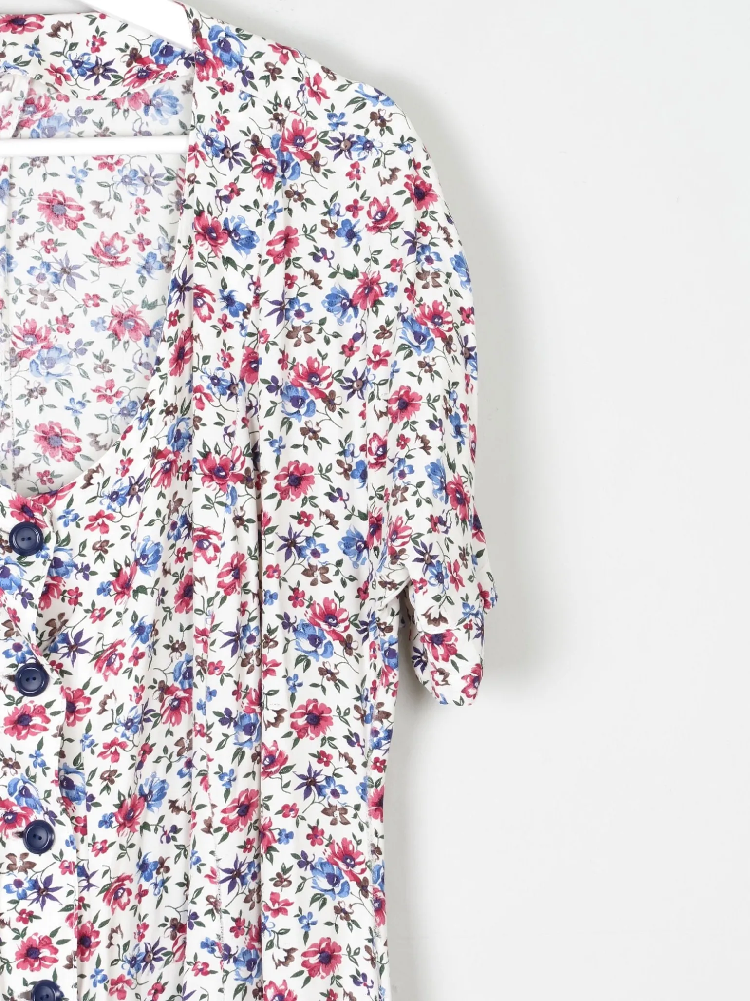 Floral Vintage Midi Button Down Tea Dress M/L