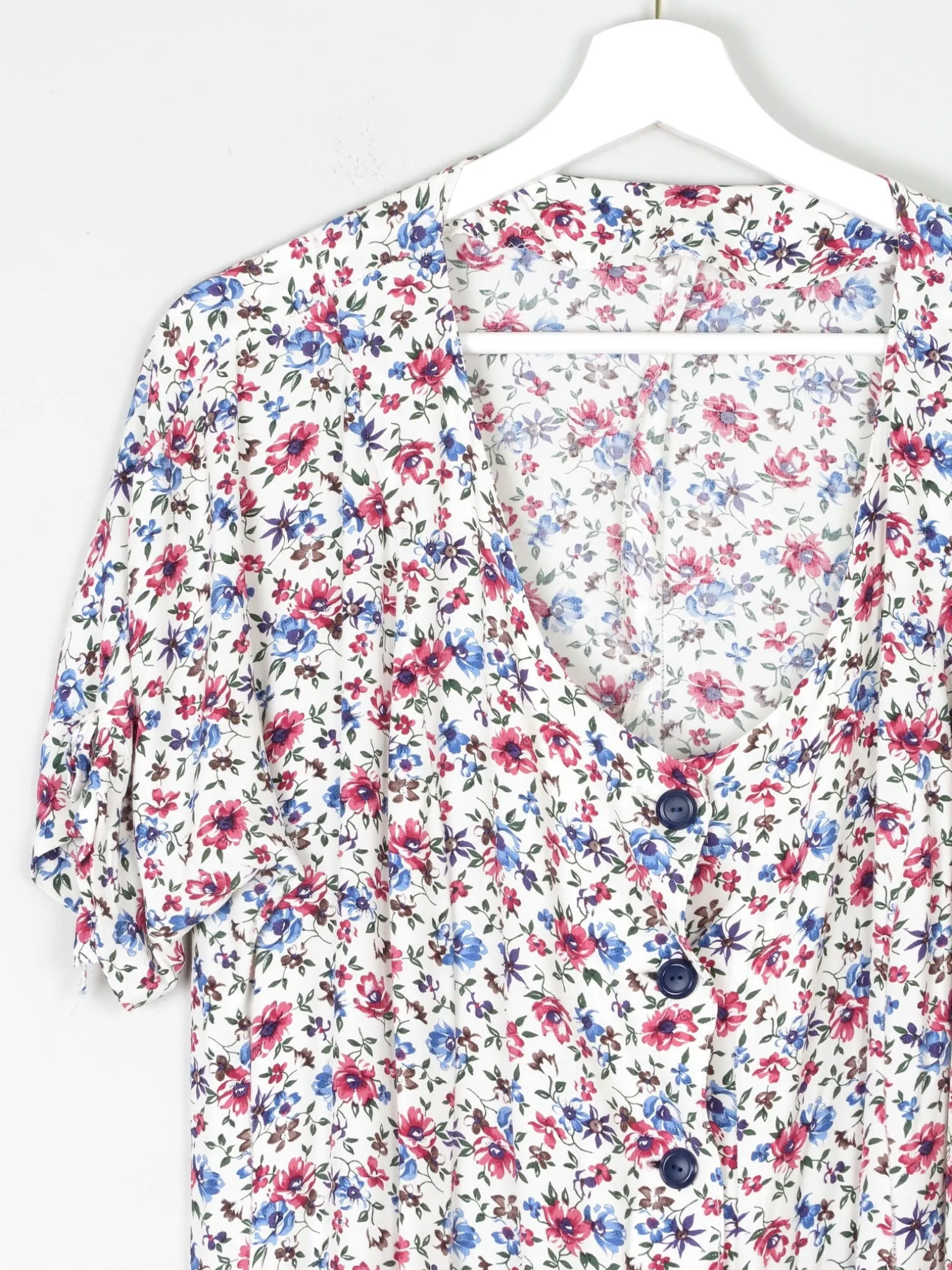 Floral Vintage Midi Button Down Tea Dress M/L