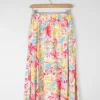 Floral Vintage Skirt With Elasticated Waist S
