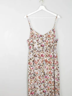 Floral Vintage Style Slip Dress M New