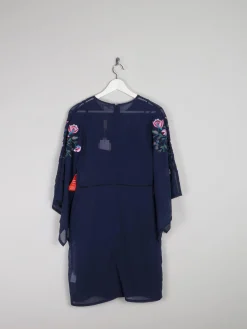 Frock & Frill Navy Embroidered Dress 10