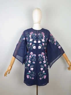 Frock & Frill Navy Embroidered Dress 10