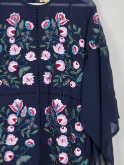 Frock & Frill Navy Embroidered Dress 10