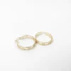 Gold Plated Hoop Earrings Greek Key Style