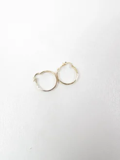 Gold Plated Hoop Earrings Greek Key Style
