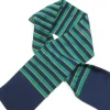 Green & Navy Satin Finish Scarf