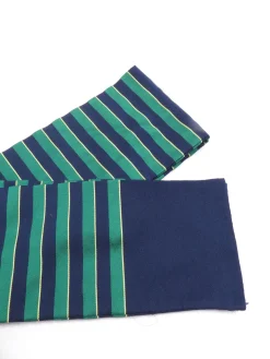 Green & Navy Satin Finish Scarf