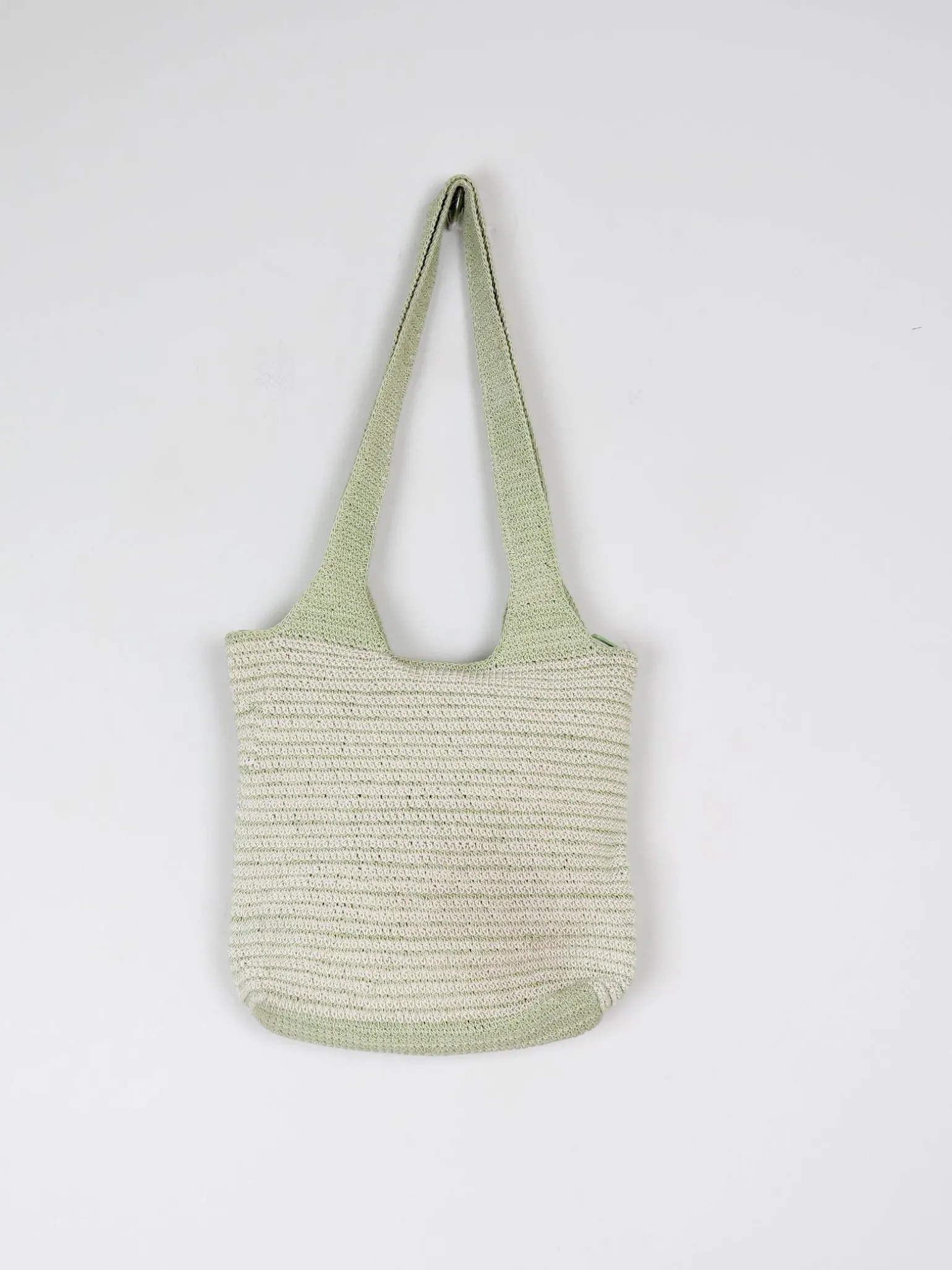 Green Vintage Crochet Cotton Shoulder Bag