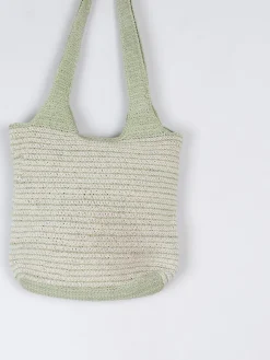 Green Vintage Crochet Cotton Shoulder Bag