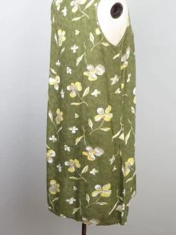 Green Vintage Printed Shift Dress 10/12