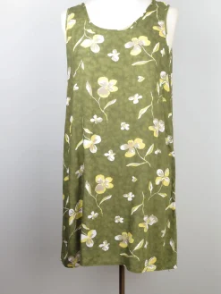 Green Vintage Printed Shift Dress 10/12