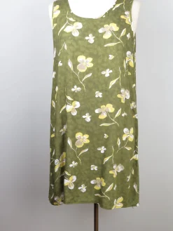 Green Vintage Printed Shift Dress 10/12