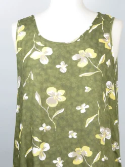 Green Vintage Printed Shift Dress 10/12