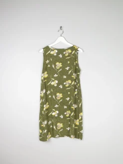 Green Vintage Printed Shift Dress 10/12