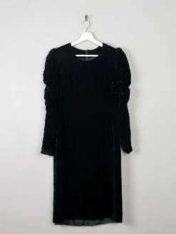 Green Vintage Velvet Dress S