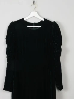 Green Vintage Velvet Dress S