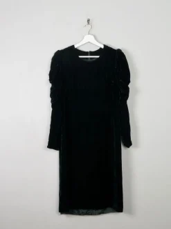 Green Vintage Velvet Dress S