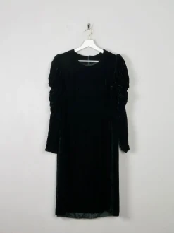 Green Vintage Velvet Dress S