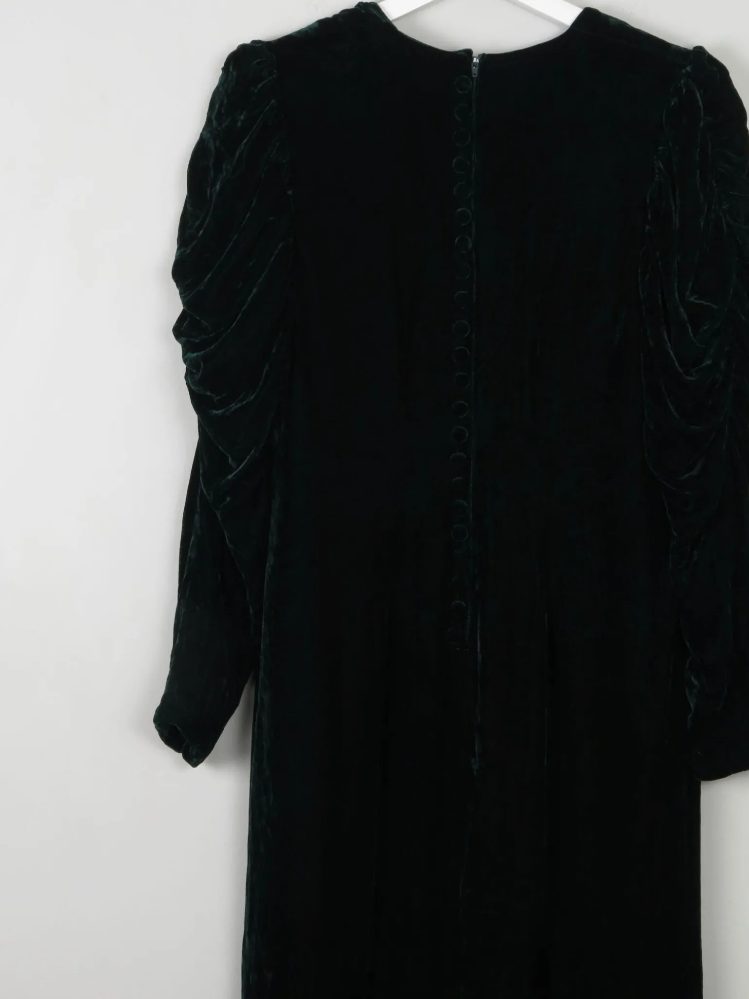 Green Vintage Velvet Dress S