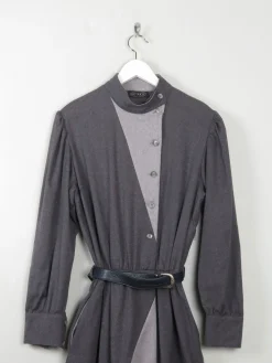 Grey Wool Vintage Panelled Dress M/L