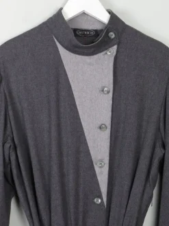 Grey Wool Vintage Panelled Dress M/L
