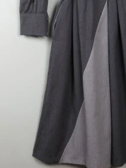 Grey Wool Vintage Panelled Dress M/L