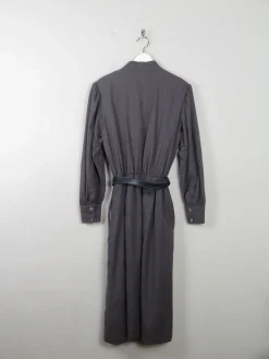 Grey Wool Vintage Panelled Dress M/L