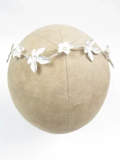 Hair Vine Silver Leaf Vintage Style Bridal Headpiece