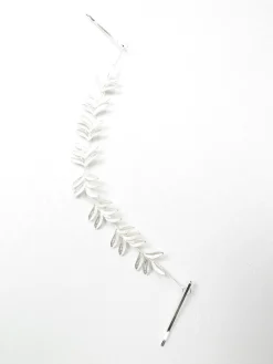 Hair Vine Silver Leaf Vintage Style Bridal Headpiece