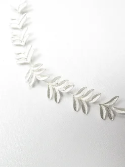 Hair Vine Silver Leaf Vintage Style Bridal Headpiece