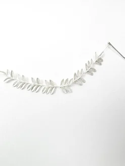 Hair Vine Silver Leaf Vintage Style Bridal Headpiece